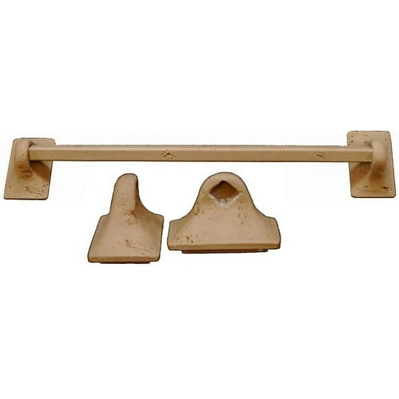 Cast Stone Towel Bar Holder - Mocha Color - for Shower Bathroom