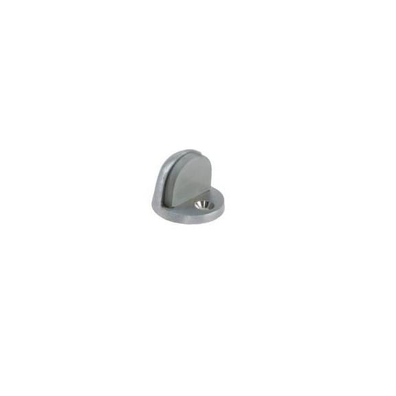 Cast Universal Dome Stop with Low Rise Lip & High Rise Rubber, Satin Chrome