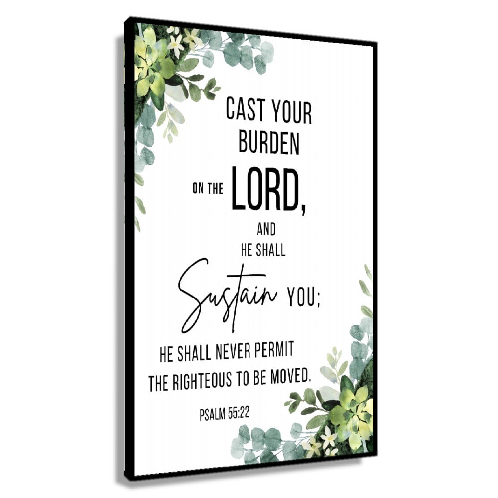 Cast your burden on the lord psalm 5522 printmotivational