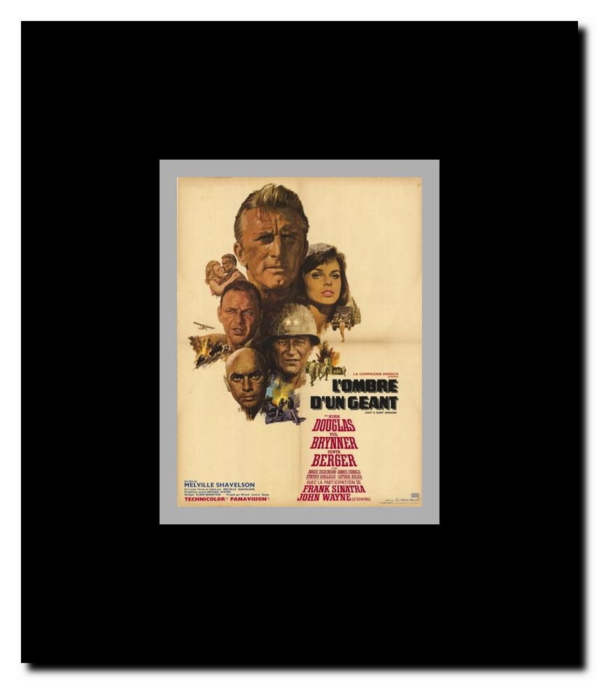 Cast a Giant Shadow Framed Movie Poster