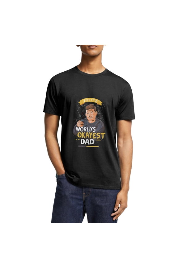 Cast a Smile: World's Okayest Fisherman Dad Vintage T-Shirt | Humorous Gift for Fishing Enthusiasts