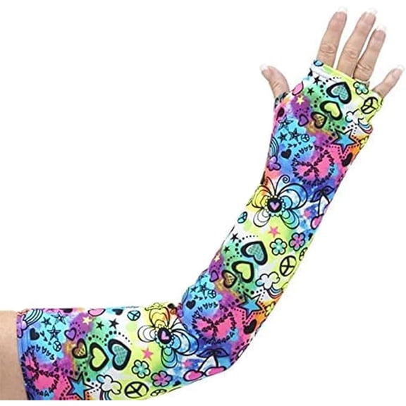 CastCoverz! Designer Arm Cast Cover - Peace of Fun - Large Long: 23" Length X 16" Circumference - Removable and Washable - Made in USA