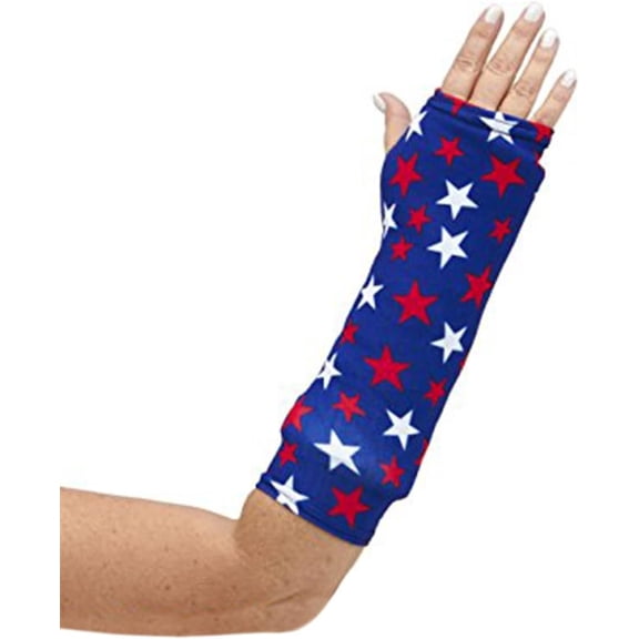 CastCoverz! Designer Arm Cast Cover - USA Stars - Large Short: 13" Length X 13" Circumference - Removable and Washable - Made in USA