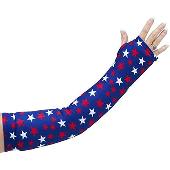 CastCoverz! Designer Arm Cast Cover - USA Stars - Medium Long: 21" length X 12" circumference - Removable and Washable - Made in USA
