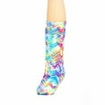 thumbnail image 1 of CastCoverz! Designer Leg Cast Cover, USA Made, Washable, Neon Tracks, Medium Short, 1 of 4