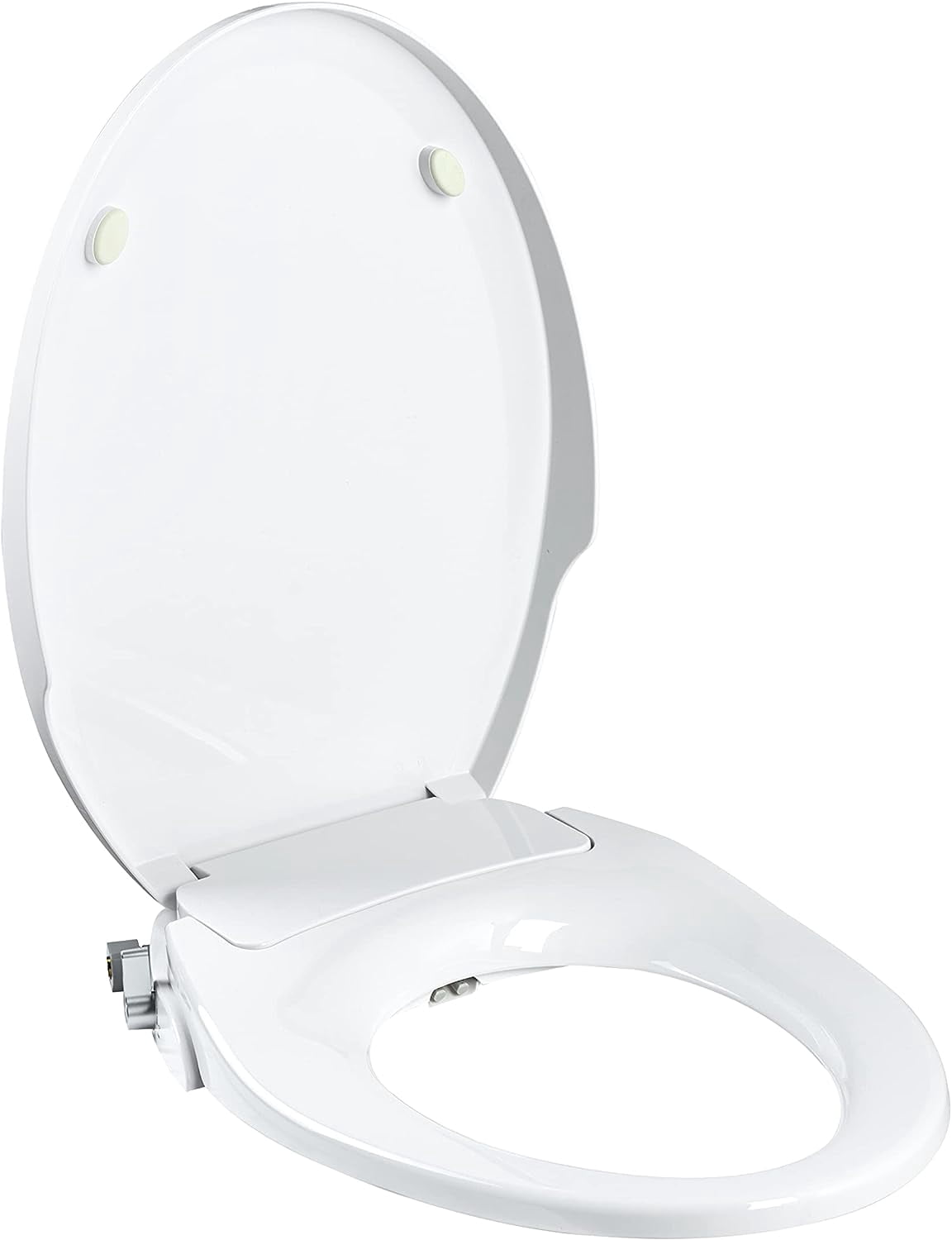 Casta Diva Non-Electric Bidet Seat, Elongated Toilet Seat with Bidet, Bidet Attachment for Toilets, Self-cleaning Dual Nozzles, Soft Close (Elongated, Non-Electric)