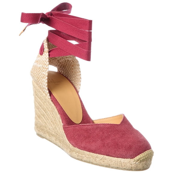 Castaer Chiara Canvas Wedge Sandal, 41, Brown