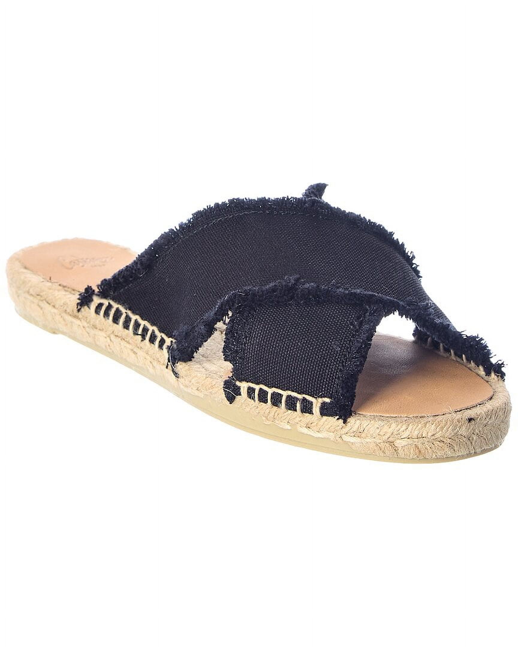 サンダル・ミュール CASTANER SINCE 1927 PALMERA CANVAS FLAT SANDALS Castañer Palmera Canvas Sandal, 37, Black - Walmart.com