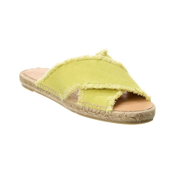 Castañer Palmera Canvas Sandal, 37, Yellow