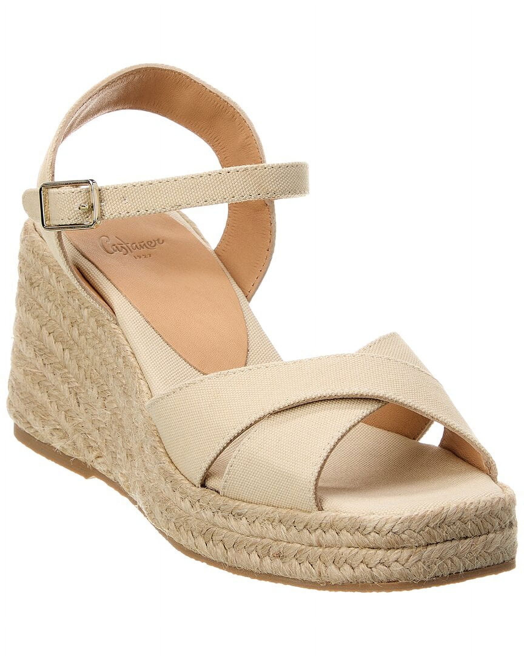 【関税込み】Castaner Sandals Castañer Thea Jute Wedge Sandal, 38, Beige - Walmart.com
