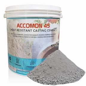 Castable Refractory Cement for Forge Furnace Cement High Temperature - 2822F Rated - 12.5 LBS - 45% Alumina Fireplace Cement Refractory for Casting Purpose Like Fire Bricks.