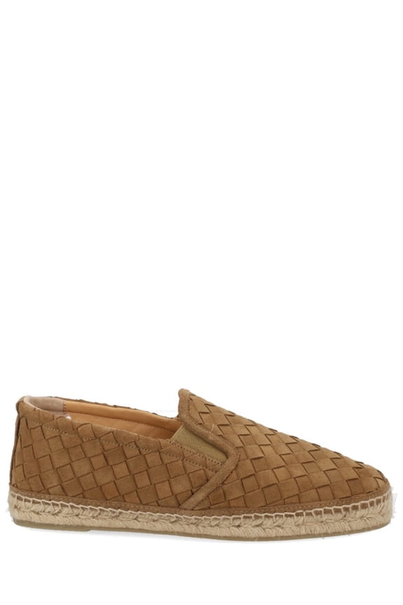 Brown Java Woven Leather Espadrilles Brown (Men's)