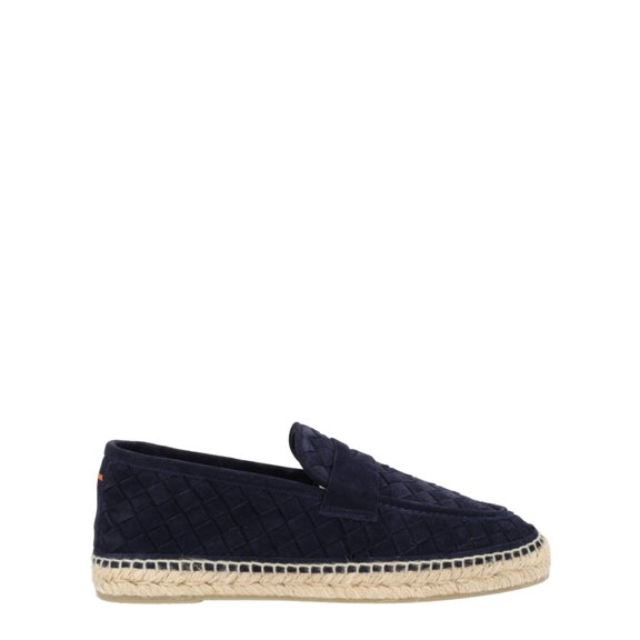 Castaner Nile Quilted Pattern Jute Moccasins Flats Blue (Men's)