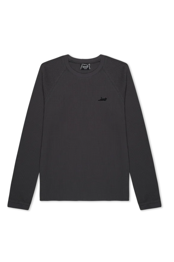 Castanza Waffle Knit Long Sleeve (Charcoal)