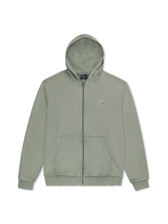 Castanza Zip Up Hoodie (Sage Vintage Wash)