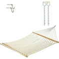 thumbnail image 1 of Castaway Living 13 ft. Double Traditional Cotton Rope Hammock w/ Extension Chains & Tree Hooks, 1 of 7