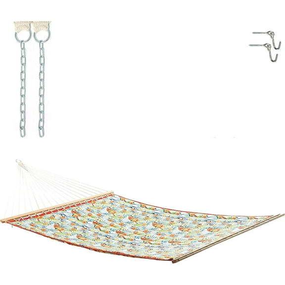 Castaway Living Large Quilted Hammock with Accessories for Outdoor Use