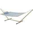 thumbnail image 1 of Castaway Living Navy Quilted Hammock w/Patented KD Space Saving Stand & Detachable Pillow, 1 of 6