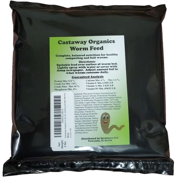 Castaway Organics worm Feed (2 lbs)