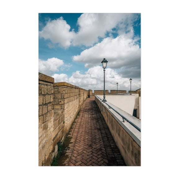 Castel Sant'Elmo - Naples Campania Italy Photography Architecture Street Photography Scenic Travel Poster Rustic Vintage Minimalist Unframed Wall Art Print 32 x 48 inches