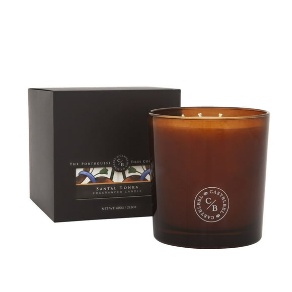 Castelbel Tiles Collection Santal Tonka Three wick Aromatic Candle 600g 21.2 oz