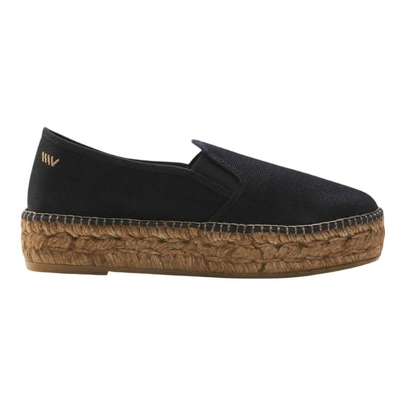Castell Canvas Espadrille Platforms - Black / 8