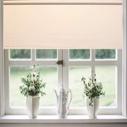 Castellanos Vinyl Roller Shade - Easy to Install Alabaster, 37.25Wx72L