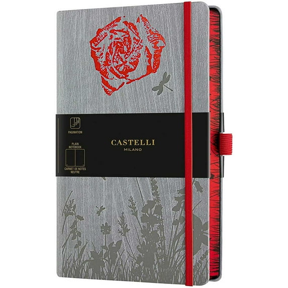 Castelli QC8QE-501 Foresta A5 Notebook, Blank, Rose
