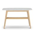 thumbnail image 1 of Bianco Collection Castello 43" Italian Marble Console Table in White, 1 of 8