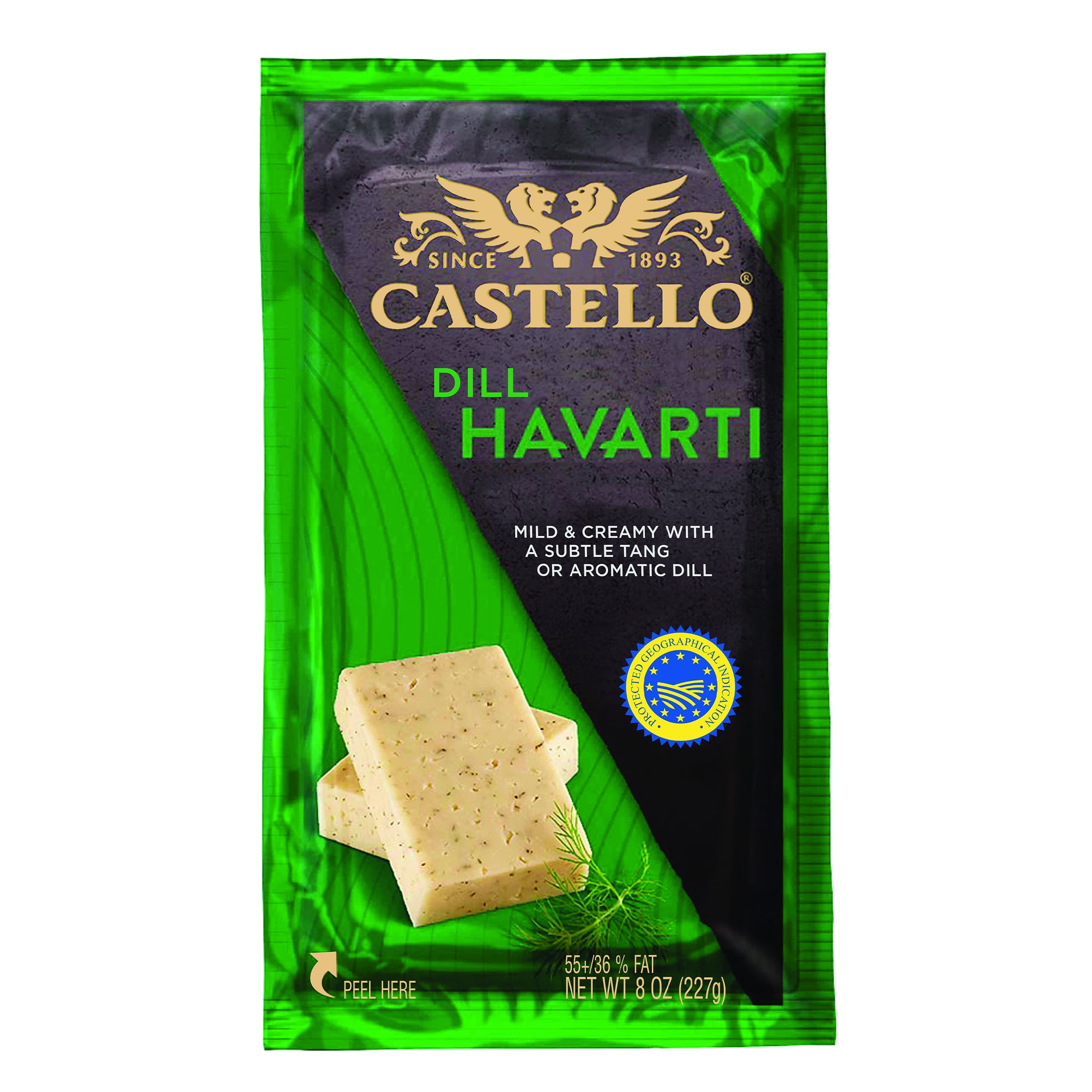 Castello Gourmet Danish Dill Havarti Cheese, 8oz, Block