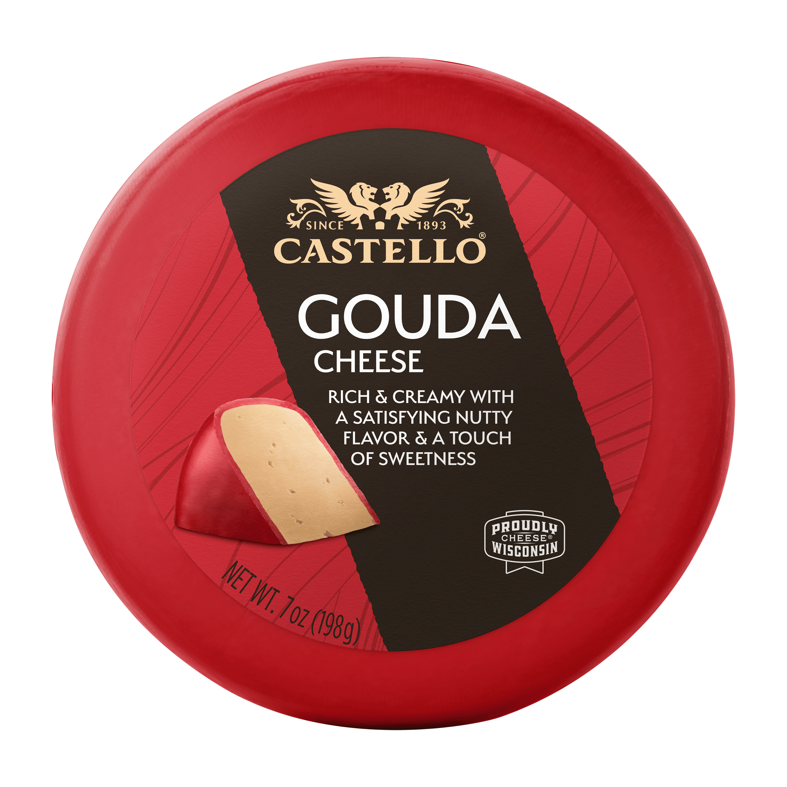 Castello Gourmet Gouda Cheese Wax Round 7 oz