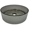 thumbnail image 1 of Cowrie 14" Tempered Glass Circular Vessel Bathroom Sink - Light black, 1 of 7