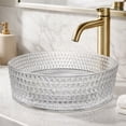 thumbnail image 1 of Scotch 14" Tempered Glass Circular Bathroom Vessel Sink in Clear, 1 of 5