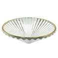 thumbnail image 1 of 20" Tempered Glass Circular Vessel Bathroom Sink - Clear with Gold Rim, 1 of 5
