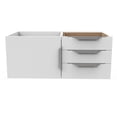 thumbnail image 1 of Castello USA Alpine 35" Wood Floating Vanity Base in White with Chrome Handles, 1 of 4