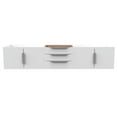 thumbnail image 1 of Castello USA Alpine 72" Wood Floating Vanity Base in White with Chrome Handles, 1 of 4