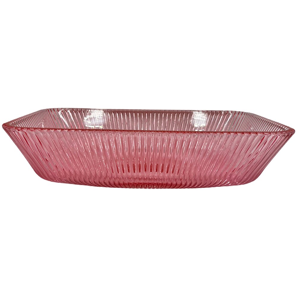 Castello USA 18" Decorative Square Crystal Pink Glass Sink