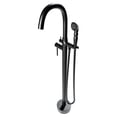 thumbnail image 1 of Castello USA Inc Neptune Brass Tub Filler w/Breeze Handheld Shower in Black, 1 of 5