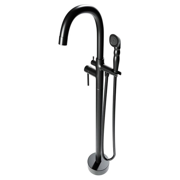Castello USA Inc Neptune Brass Tub Filler w/Breeze Handheld Shower in Black