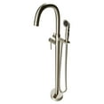 thumbnail image 1 of Castello USA Inc Neptune Brass Tub Filler w/Breeze Handheld Shower in Nickel, 1 of 5
