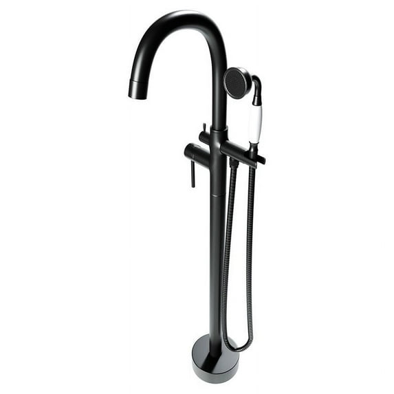 Castello USA Inc Neptune Brass Tub Filler w/Drift Handheld Shower in Black