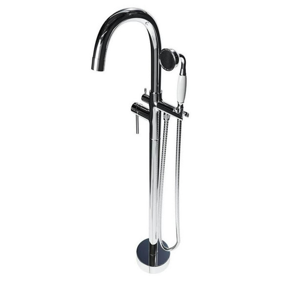 Castello USA Inc Neptune Brass Tub Filler w/Drift Handheld Shower in Chrome