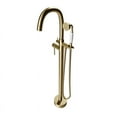 thumbnail image 1 of Castello USA Inc Neptune Brass Tub Filler w/Drift Handheld Shower in Gold, 1 of 8