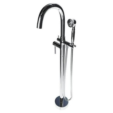 Castello USA Inc Neptune Brass Tub Filler w/Float Handheld Shower in Chrome