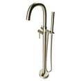 thumbnail image 1 of Castello USA Inc Neptune Brass Tub Filler w/Standard Handheld Shower in Nickel, 1 of 5