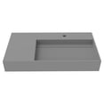 thumbnail image 1 of Castello USA Inc Juniper 36" Right Basin Stone Bathroom Sink in Matte Gray, 1 of 7