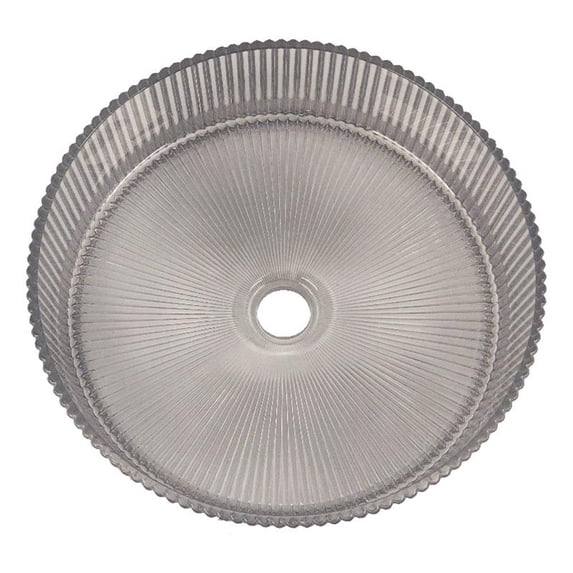 Cowrie 16" Circular Tempered Glass Vessel Bathroom Sink in Gray