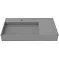 thumbnail image 1 of Castello USA Juniper Stone Solid Surface Wall-mounted Vessel Sink Grey 36" Left Basin, 1 of 6