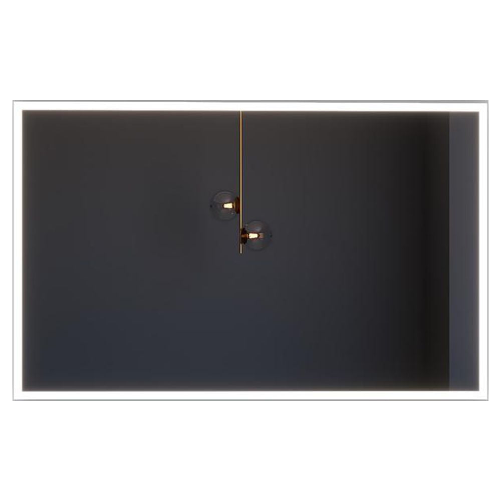 Elegante 48" Frameless Smart LED Wall Vanity Mirror in Silver
