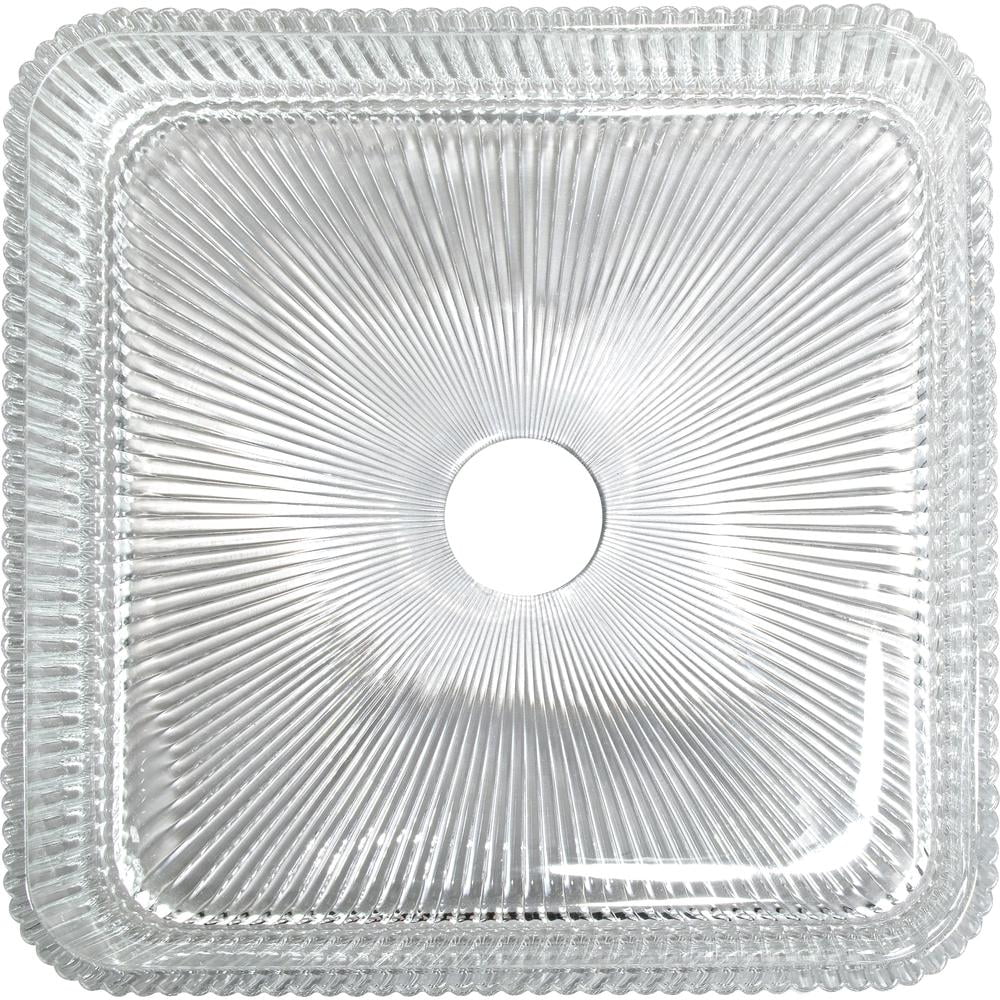 Clear Tempered Glass Square Vessel Bathroom Sink, 15 inches